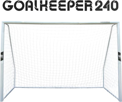 Ocean 5 Grote Voetbalgoal Goalkeeper, XXL Outdoor Voetbaldoel voor in de Tuin, van Metaal, Professionele Voetbalgoal Kind, Tiener en Volwassene, extra groot, 2,4 meter