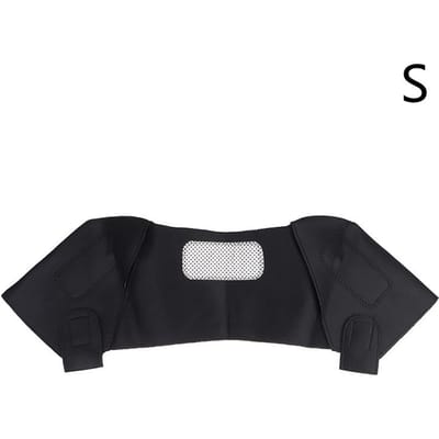 Genouillère auto-chauffante en tourmaline Magnétothérapie Soulagement de la douleur Support Attelle Ceinture de soins de santé black