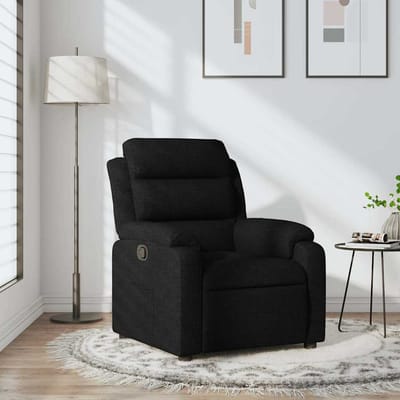 vidaXL - Fauteuil - verstelbaar - stof - zwart