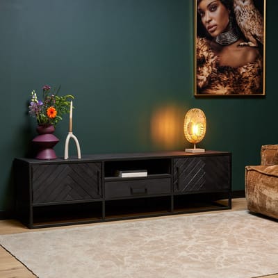 Starfurn - Tv meubel New York - Zwart - 45x180x50 cm