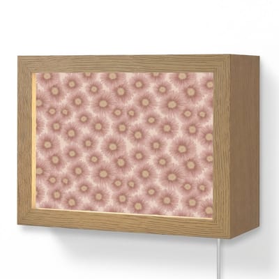 Wandlamp 20x15 cm - Oplaadbaar - Gerbera - Bloemen - Roze - Wandlampen binnen woonkamer - Slaapkamer lamp met kabel - Decoratieve nachtlamp - Vloerlamp snoer