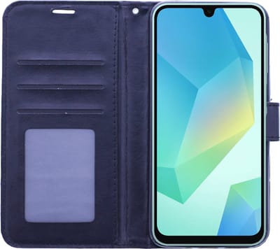 Portemonnee Book Case Hoesje Geschikt voor: Samsung Galaxy A06 - Zwart