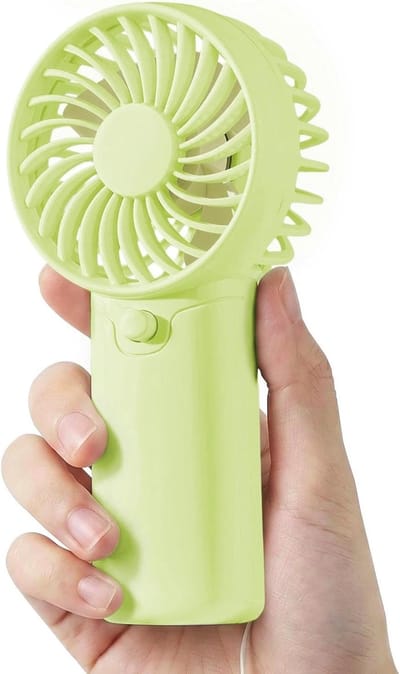 Handventilator - Miniventilator - Elektrische draagbare handventilator - Draagbare miniventilator - Lange batterijduur - Lichtgewicht - Stille werking - Inclusief draagkoord - Geschikt voor thuis, kantoor, reizen en buiten - Milieuvriendelijk