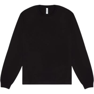 Bella+Canvas Unisex Heavyweight Long Sleeve Tee CV3511 - Black - XS