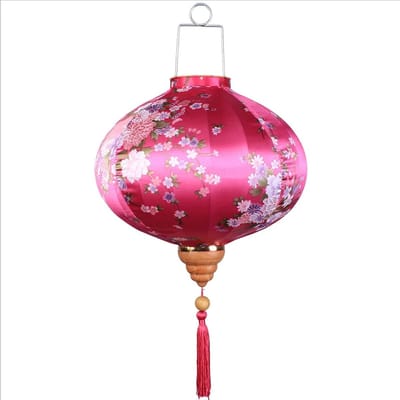 Decoratieve Lantaarn - Japanse Lantaarn - Feestdecoratie - Handgemaakt Doek - 1 Gram - Rood
