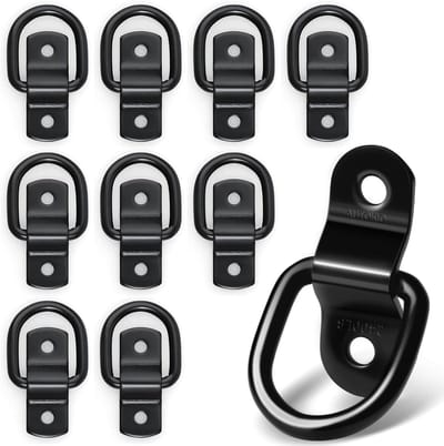10 Stuks D-Montageringen met Schroeven - Roestvrijstalen Sjorringen voor Aanhangers en Vrachtwagens