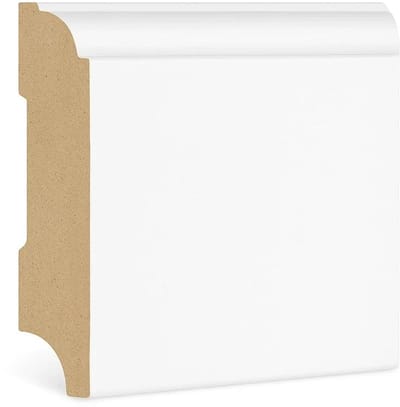 DutchLine - Kraalplint MDF - Wit - 70x15x2440mm per 5