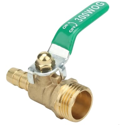 G12  Mannelijke Draad Messing Pijp Kogelkraan Groene Hendel Verdikte Kogelkraan (8 mm)