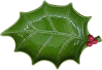 Clayre & Eef Decoratie schaal Groen Keramiek