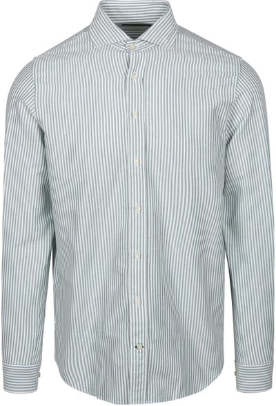 Steppin' Out Overhemd Oxford Streep Lichtgroen - Maat XXL - Heren - Casual Shirt