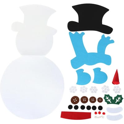 Kinderen Cadeaus DIY Vilt Sneeuwpop Afneembare Kerstversiering Muurhanger Spelletjes voor Kerst