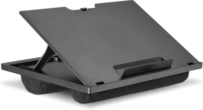 Verstelbare laptopstandaard met kussen voor op schoot - Comfortabele laptoptabel voor thuis en onderweg