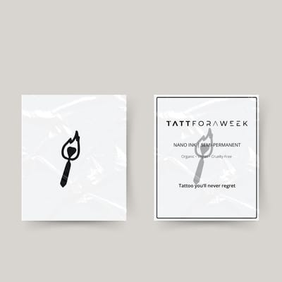 Tijdelijke tattoo fire love | Neptattoo volwassenen | Tijdelijke tattoo voor volwassenen | Temporary tattoo | Plaktattoos voor volwassenen | Neptattoos | Probeer zorgeloos een tattoo | tattforaweek