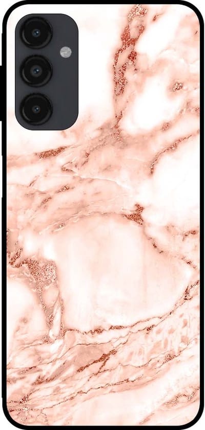 Smartphonica Telefoonhoesje voor Samsung Galaxy A24 4G marmer look - backcover marmer hoesje - Wit Rosé Goud geschikt voor Samsung Galaxy A24 4G