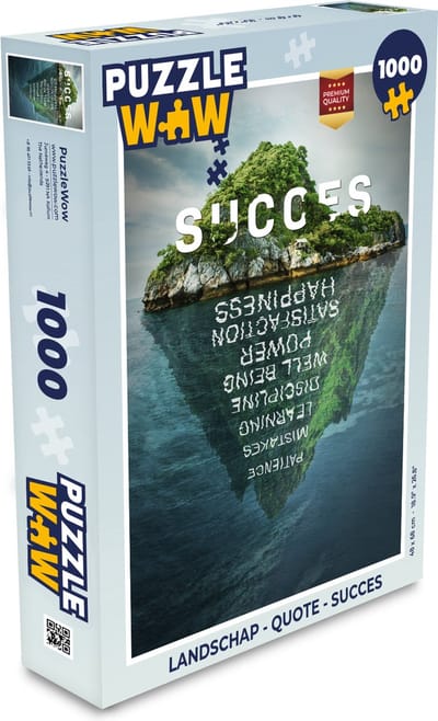 Puzzel Landschap - Quote - Succes - Legpuzzel - Puzzel 1000 stukjes volwassenen
