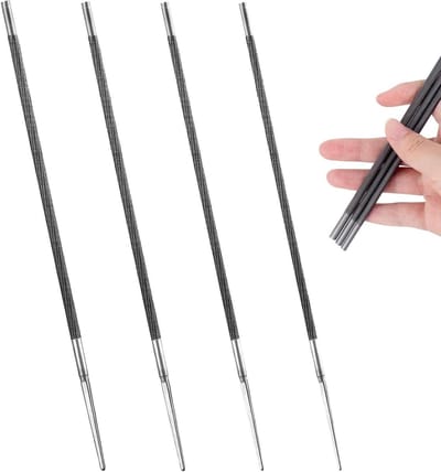 Allecto Plus - Kettingzaagvijl ronde vijl 4-delige set - 40mm 48mm 55mm 52mm - Slijpgereedschap voor zaagkettingen - Handmatig ontbramen en repareren