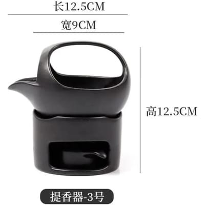 Chauffe-thé japonais rétro en céramique, support chauffant pour bougie, brûleur d'encens aux huiles essentielles 3 en 1, torréfacteur de thé Kung Fu