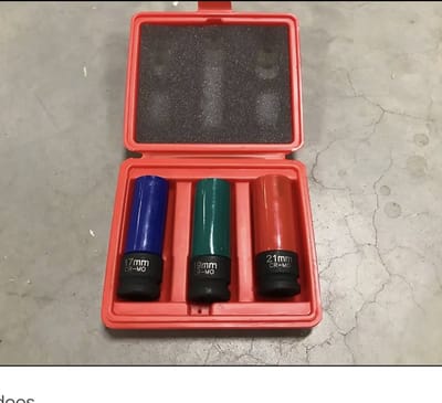 POWERHAND SIN-170.0020 1/2" - slagmoersleutelset - met magneet - 17 19 21 doppen