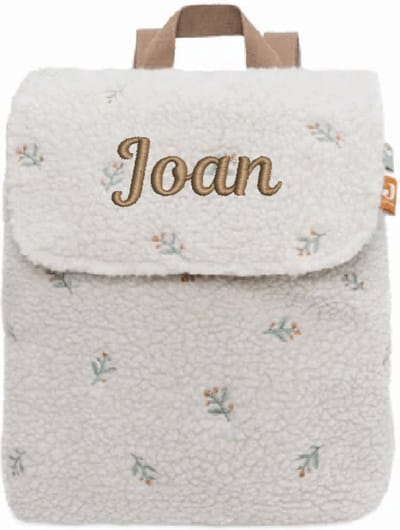 Jollein Teddy rugtas lovely met geborduurde naam