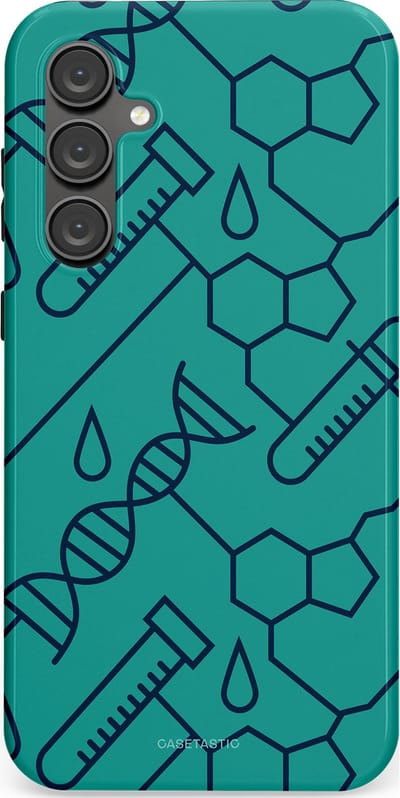 Casetastic hoesje geschikt voor Samsung Galaxy S23 FE - Dubbellaagse bescherming - DNA Creaties - Fashion Case - Turquoise