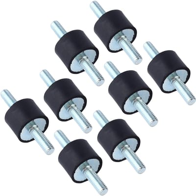 8 Stuks Rubberen Isolatorbevestigingen Anti-Vibratie Studs Dubbelzijdige Schroef M6 20x15