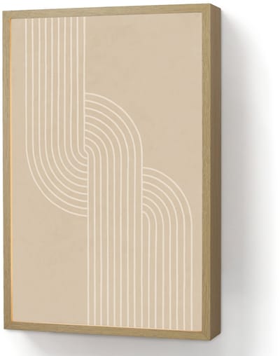 Wandlamp 40x60 cm - Oplaadbaar - Parallelle lijnen - Lichte textuur - Beige - Wandlampen binnen woonkamer - Slaapkamer lamp - Decoratieve nachtlamp - Vloerlamp draadloos