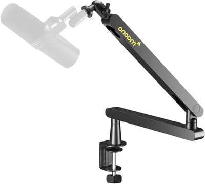 Verstelbare Microfoonarm met Kabelgoot en Tafelklem, Perfect voor Podcasting, Streaming en Thuiswerken