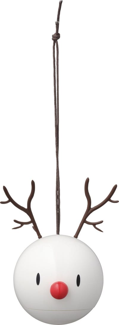 Hoptimist Rendier Kerstornament - 2 Stuks - Wit - Kerstboomversiering & Kerstdecoratie - Leuke Kerstversiering voor Boom, Woonkamer of Kantoor