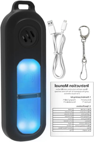 Persoonlijk Alarm - Veiligheidssirene Sleutelhanger - Noodsituaties Melden - 130 dB Geluid - 8.5 cm Lengte - Zwart