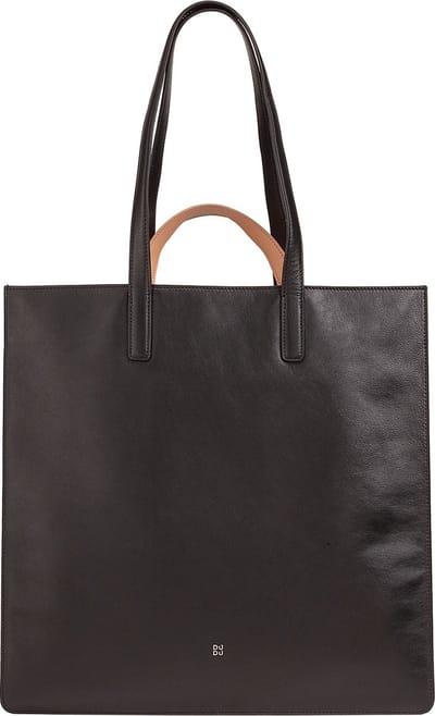 DuDu Madeleine Shopper Tas Leer 40 cm - 3 L - schwarz