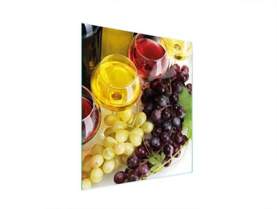 TMK ArtDeko - Snijplank - Glas - 45x52 cm - Wijnmotief