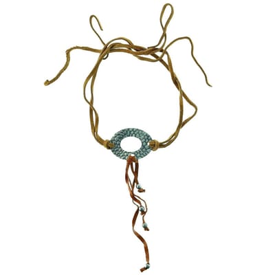 Behave - Choker Ketting Bruin - Country Stijl 64 cm - Mode Sieraden Voor Bohemian Look