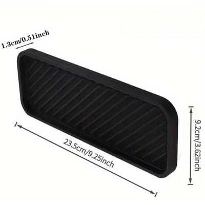 Porte-éponge en silicone noir durable et organisateur de plateau de rangement pour évier de cuisine pour savon, éponges à récurer, comptoirs de salle de bain et éviers de cuisine black