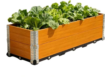 Verhoogd Tuinbed - Plantenbak Buiten - Bloemen Kweken - Robuuste Houtconstructie - Meerdere Maten - Natuurlijk Hout