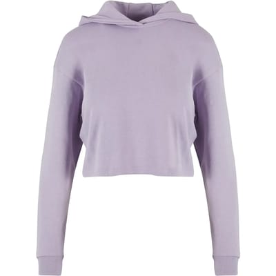Urban Classics - Oversized Light Terry Crop Hoodie - M - Lila