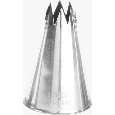 Hendi 551431 - Taartdecoratie Spuitmond - Staal - Stervormig - Ø 14mm