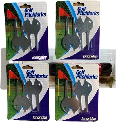 Golfpresentjes- 4 setjes van 2 Longride Pitchfork-golftraining-Golfcadeau-cadeau