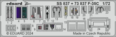 Eduard Modelbouwpakket - SS837 F-35C - Cockpit Details - Accessoires set - 1:72 - Modelbouw