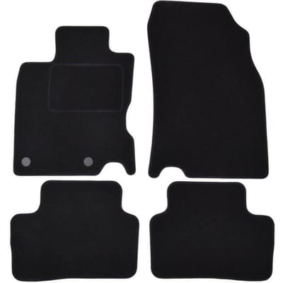 Tapis de Sol Noir Velours - J&J AUTOMOTIVE - Renault Kadjar - Sur Mesure - Antidérapant - Imperméable noir