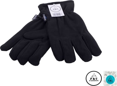 P&T Dames Handschoenen - Fleece + Thinsulate - Zwart - S-M