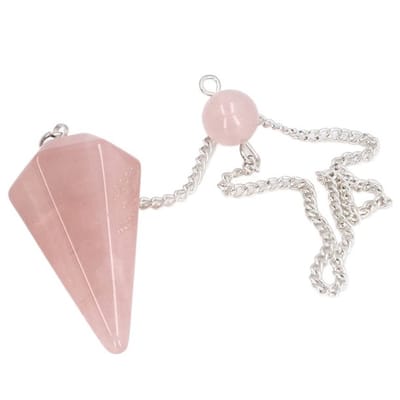 Rozenkwarts pendel - Edelstenen - Natuursteen - Pendulant - Aura - Energie - Spirituele sieraden - Liefdessteen- Jonyx