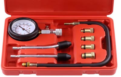 Cherrys Finds - Compressietester Voor Benzinemotor - Compressie Tester - Auto Test Kit - Benzinemotoren - 0-300 PSI - 8 Delige Cilinderdrukmeter - Benzine- En Gasmotoren - Auto's - Vrachtwagens - Motorfietsen