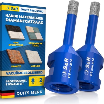 Diamantboor 8mm voor Tegels, Marmer, Graniet en Natuursteen