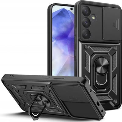 Geschikt voor Samsung Galaxy A55 Tech-Protect CamShield Pro - Zwart
