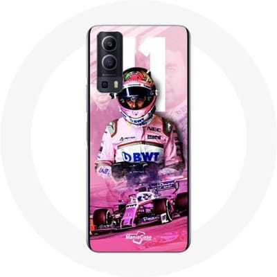 Coque maniacase pour Vivo Y72 Formule 1 Sergio Pérez Pilote de F1 Rose zwart