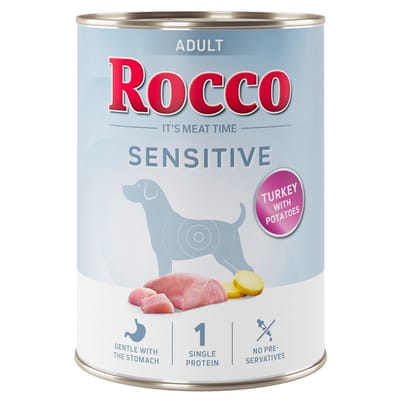 Voordeelpakket Rocco Sensitive 24 x 400 g Nieuwe receptuur - 24 x 400 g: Kalkoen met Aardappelen