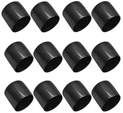 Ronde rubberen eindkappen 45 mm - 12 stuks flexibele stoelvoethoezen voor bureaustoelpoot