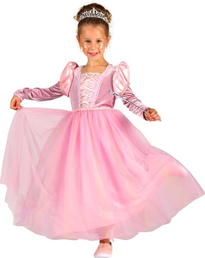 Prinsessen Jurk Janna Meisjes - Verkleedkleren Meisjes - Roze - Maat 116/128