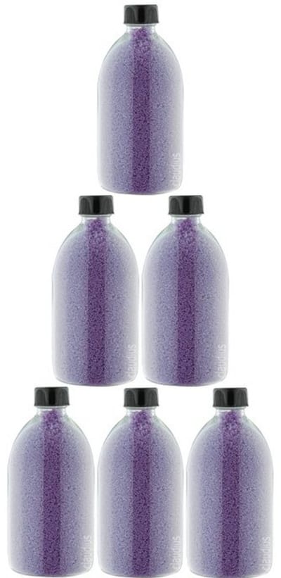 Badkaviaar Lavendel - 400 gram - Fles met zwarte dop - set van 6 stuks - bad parels voor in bad