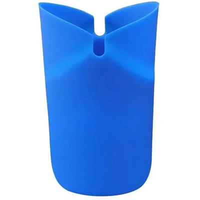 Bol à Popcorn en Silicone pour Micro-ondes Seau à Popcorn Pliable avec Couvercle Plateau Pliable pour Chips Fruits Outil de Cuisine Boîte à Popcorn blue